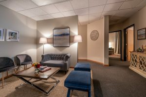 Meet with a licensed therapist Aurora trained in stress management in this therapy session room.