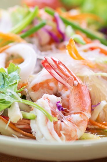 Spicy Thai Shrimp & Noodle Salad with Peanut Dressing