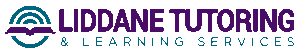 Logo for Liddane Tutoring & Learning Services, featuring an open book with curved lines and the company name in purple and teal text.